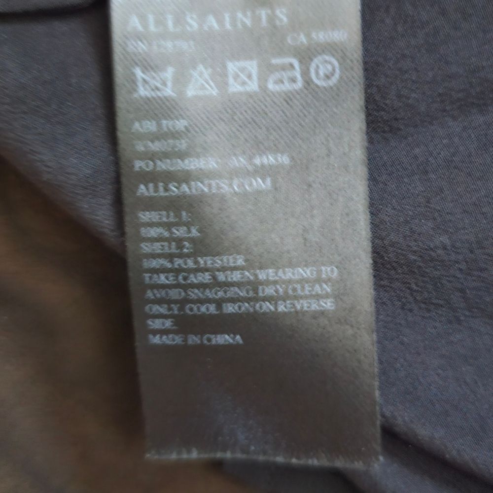 AllSaints Silk Abi Sleeveless Drape Top - Picture 5 of 5